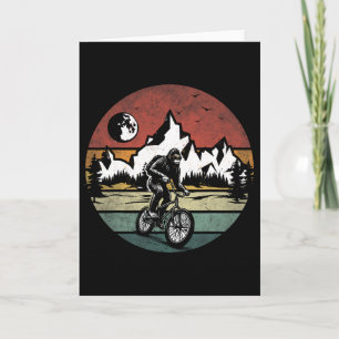 Carte Bigfoot à vélo cyclisme vintage montagne Big