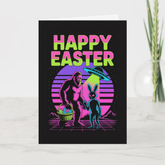 Carte Bigfoot Alien Easter Card