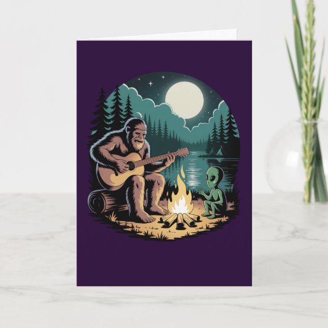 Carte Bigfoot Alien UFO Cryptid Encounter Paranormal  (Devant)