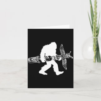 Carte Bigfoot avec totem le Northwest Sasquatch amérindi