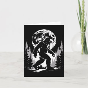 Carte Bigfoot Clair de Lune Sasquatch Forêt Cryptide Ext