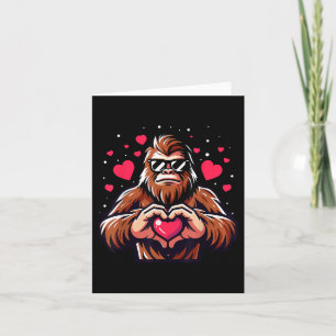 Carte Bigfoot Coeur Valentines Jour Funny Sasquatch Garç