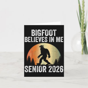 Carte Bigfoot croit en moi Senior 2026 Sasquatch Gradu