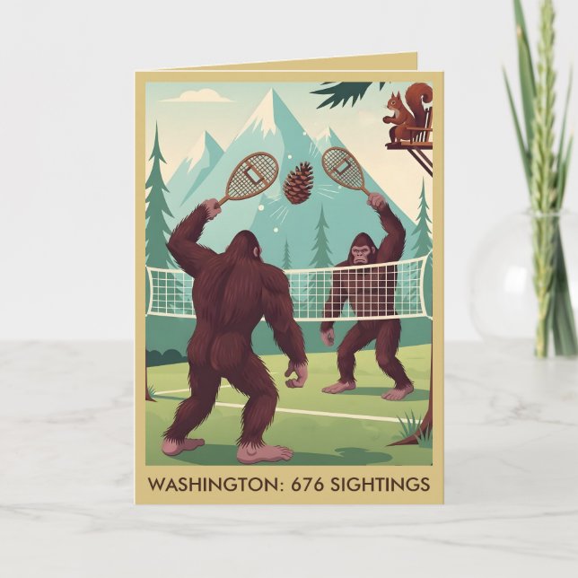 Carte Bigfoot Drôle (Devant)