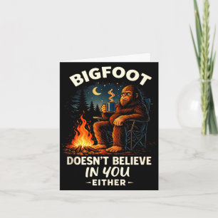 Carte Bigfoot drôle pour hommes et femmes de camping ran