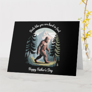 Carte Bigfoot Fête des Pères Sasquatch Papa Drôle