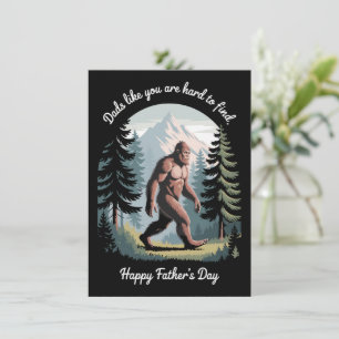 Carte Bigfoot Fête des Pères Sasquatch Papa Drôle