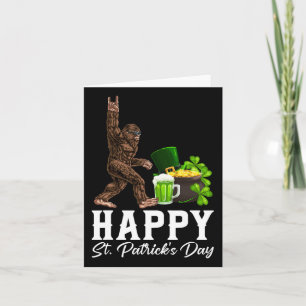Carte Bigfoot Happy Jour de la Saint Patrick Chemise Fun