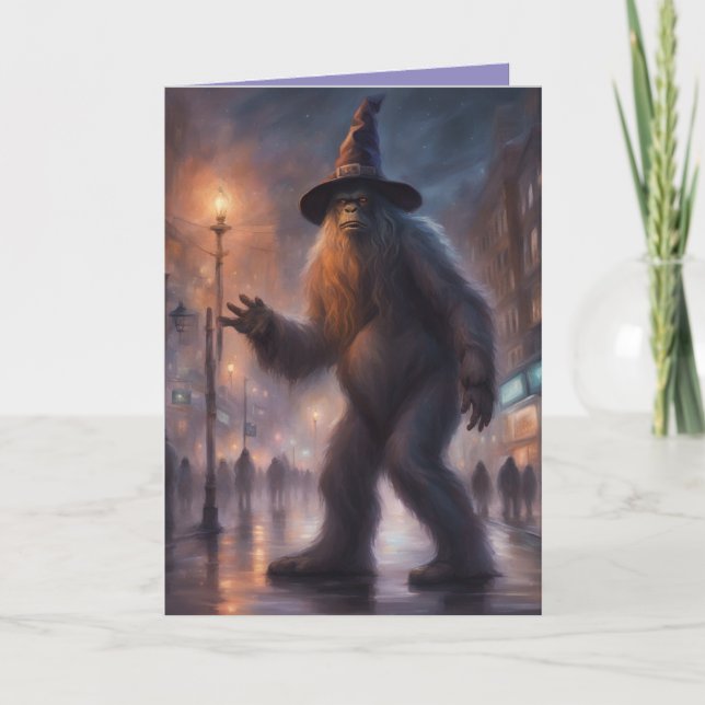 Carte BigFoot HappyHallowBirthmas  funny greeting  (Devant)