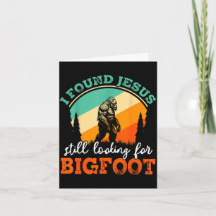 Carte Bigfoot Jésus drôle de crossover à la recherche de