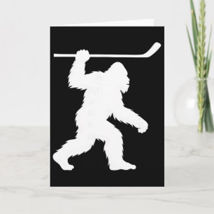 Carte Bigfoot Joue au Hockey Drôle de Sasquatch Sports 