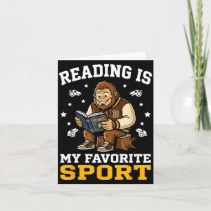 Carte Bigfoot lisant des livres hommes femmes enfants mi