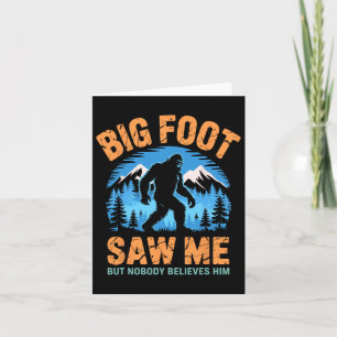 Carte Bigfoot M'A Vu Drôle Sasquatch Retro Big Foot Pour