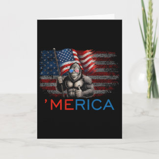 Carte Bigfoot Merica Drapeau Américain Patriotique 4 Jui