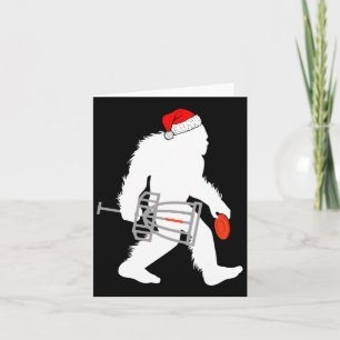 Carte Bigfoot Père Noël Disque Golf Disque de Noël Golfe