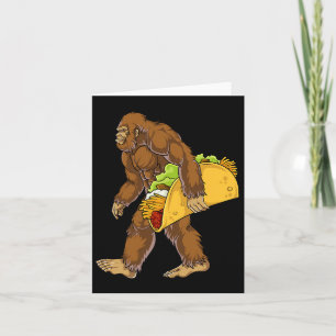 Carte Bigfoot portant un taco drôle de Cinco De Mayo pou