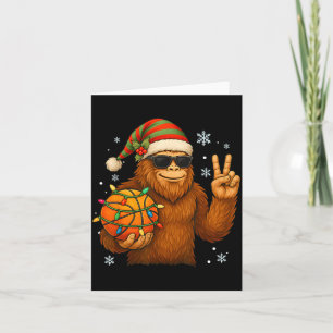 Carte Bigfoot Santa Basket-ball Noël
