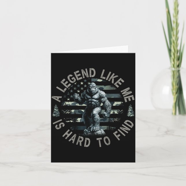 Carte Bigfoot Sasquatch une légende comme moi est diffic (Devant)