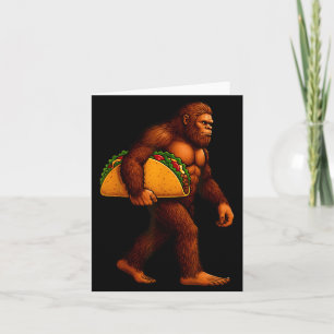 Carte Bigfoot Taco Sasquatch Walking Taco Chemise Drôle