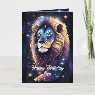 Carte Bijou personnalisé Galaxie Zodiac Leo