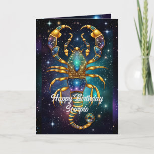 Carte Bijou Personnalisé Galaxie Zodiaque Scorpion