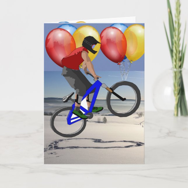 Carte Bike Sport Happy Birthday Family Friends Destiny (Devant)