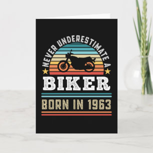 Carte Biker né 1964 60e anniversaire Motorbike Cadeau pa