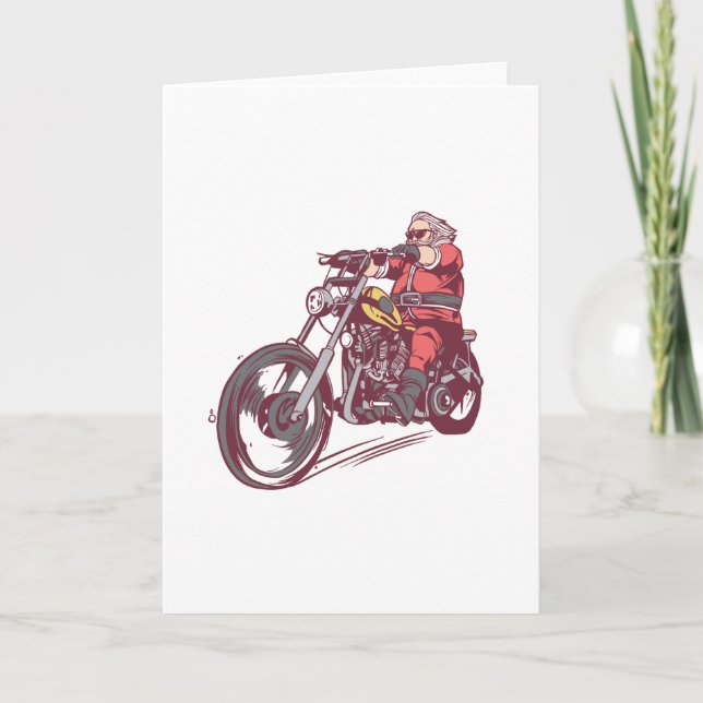Carte Biker Père Noël (Devant)