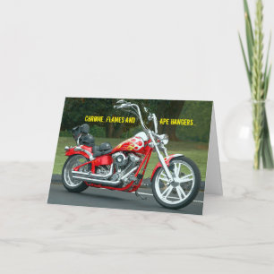Carte Biker V-twin Harley Road Rash Get Well Bient