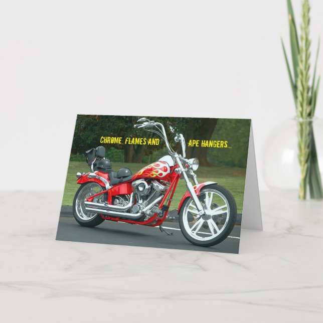 Carte Biker V-twin Harley Road Rash Get Well Bient (Devant)