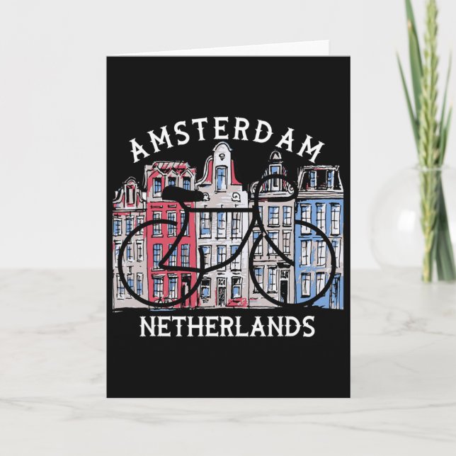 Carte Biking Amsterdam Netherlands Graphic  (Devant)