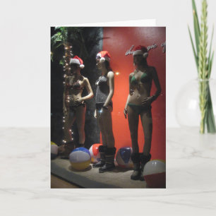Carte Bikinis et Boot de Noël