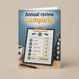 Carte Bilan annuel complet Joyeux anniversaire
