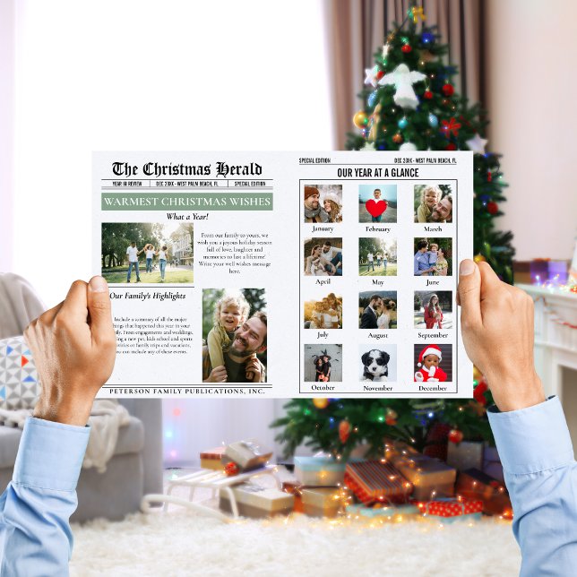 Carte Bilan de l'année Noël Journal Grand Format (Créateur téléchargé)
