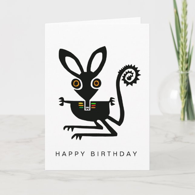 Carte BILBY à main - Animal australien - Joyeux annivers (Devant)