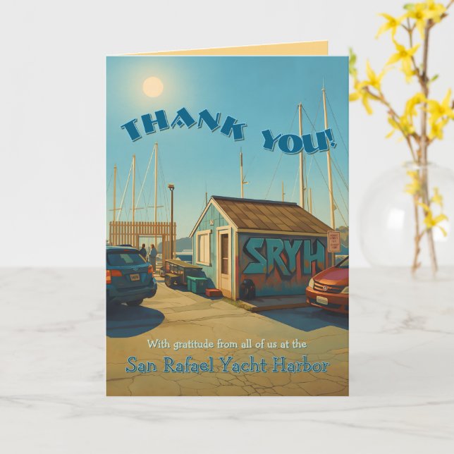 Carte Bilingue Anglais/Espagnol Merci ! Salutation (Fleur jaune)