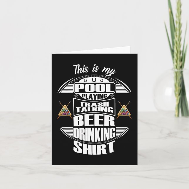 Carte Billard 8 Ball Pool Joueur Sarcasm Humour de nouve (Devant)