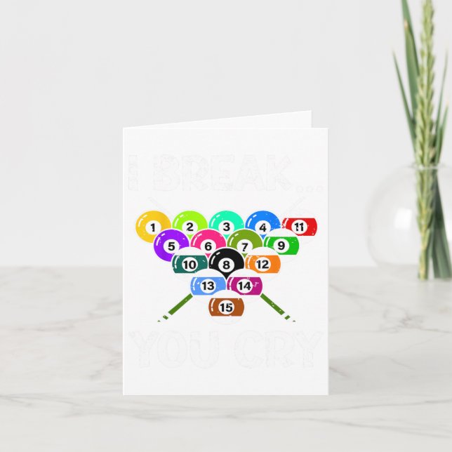 Carte Billard amusant Billard Hommes Femmes Billard Joue (Devant)
