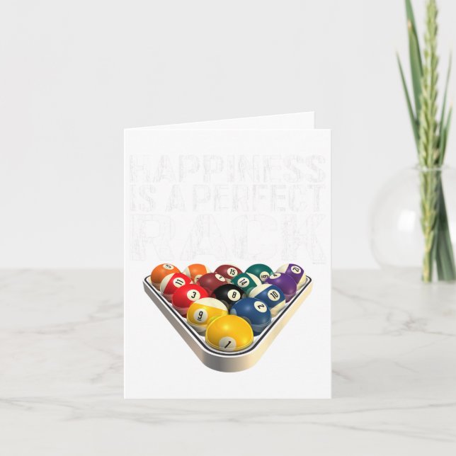 Carte Billard amusant Parfait Billard en rack Tee (Devant)