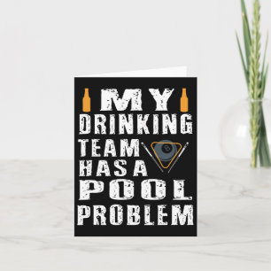 Carte Billard Amusant T Shirt Mon Équipe De Boissons A U