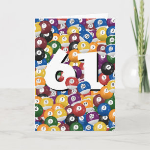 Carte Billard Anniversaire Balls Pour 61e Anniversaire
