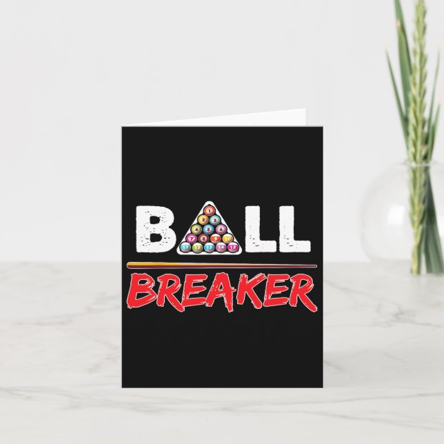 Carte Billard Ball Breaker Funny Shoot Pool Cadeau (Devant)