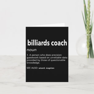 Carte Billard Coach Définition Drôle Pool Joueur de bill