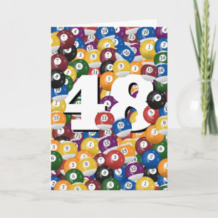 Carte Billard d'anniversaire pour 48e anniversaire