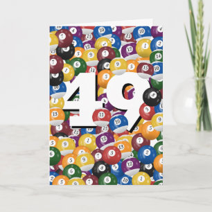 Carte Billard d'anniversaire pour 49e anniversaire