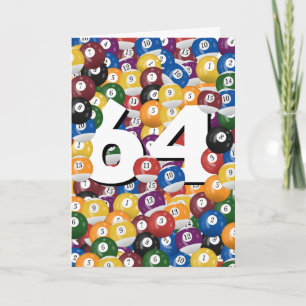 Carte Billard d'anniversaire pour 64e anniversaire