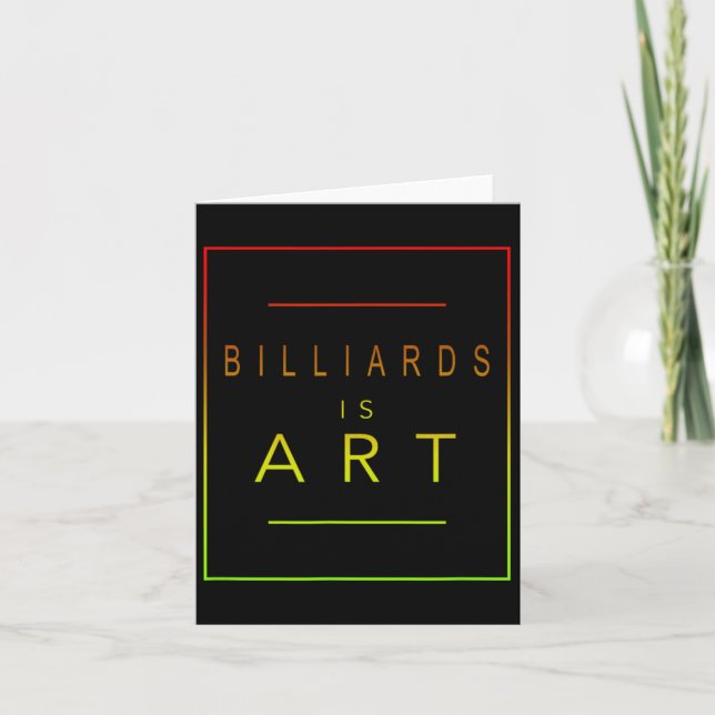 Carte Billard - Is Art - Billiard - Hob esthétique (Devant)