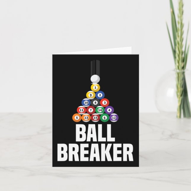 Carte Billard Pool Ball Breaker Funny (Devant)