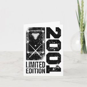 Carte Billard Snooker-gamer Vintage 2001 Birthday Pool