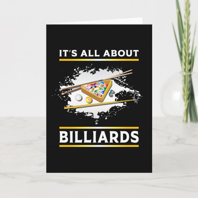 Carte Billard Snooker Pool Billard 8 Ball Drôle cadeau (Devant)